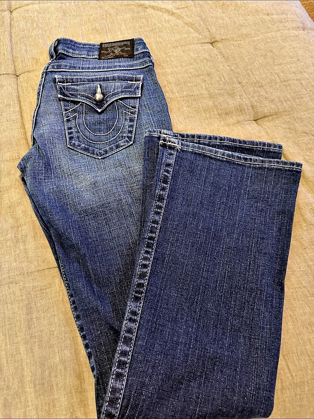 True Religion Joey low rise Bootcut Jeans Waist 28 Blue